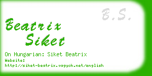 beatrix siket business card